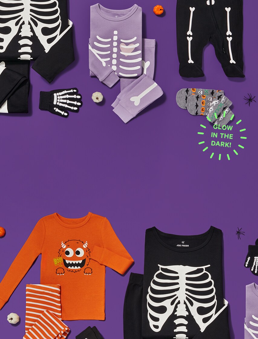Joe fresh sales skeleton pajamas